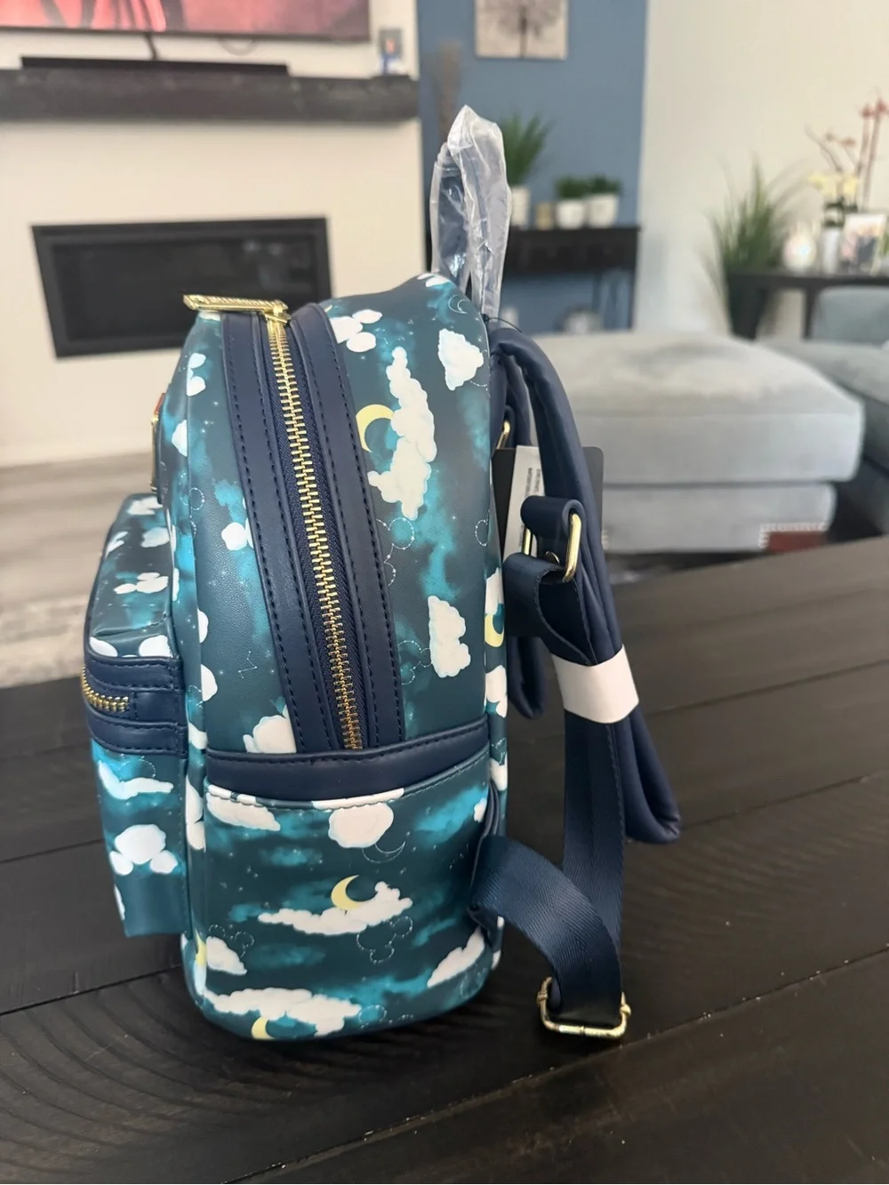 NWT Disney Loungefly Teal Mickey Cloud Mini Backpack